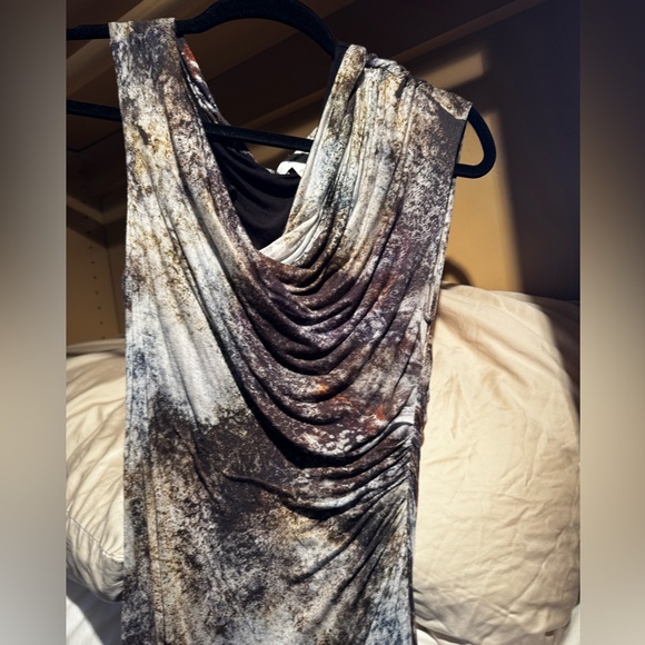 Helmut Lang Body Fitting Cowl Neck Midi Dress M - Picture 2 of 5